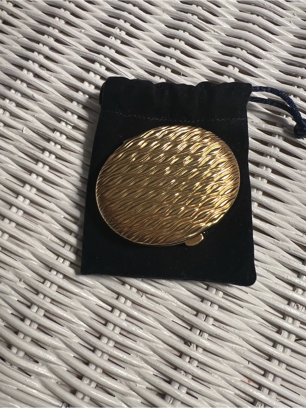 Estee Lauder Gold Textured Compact Foundation Case
